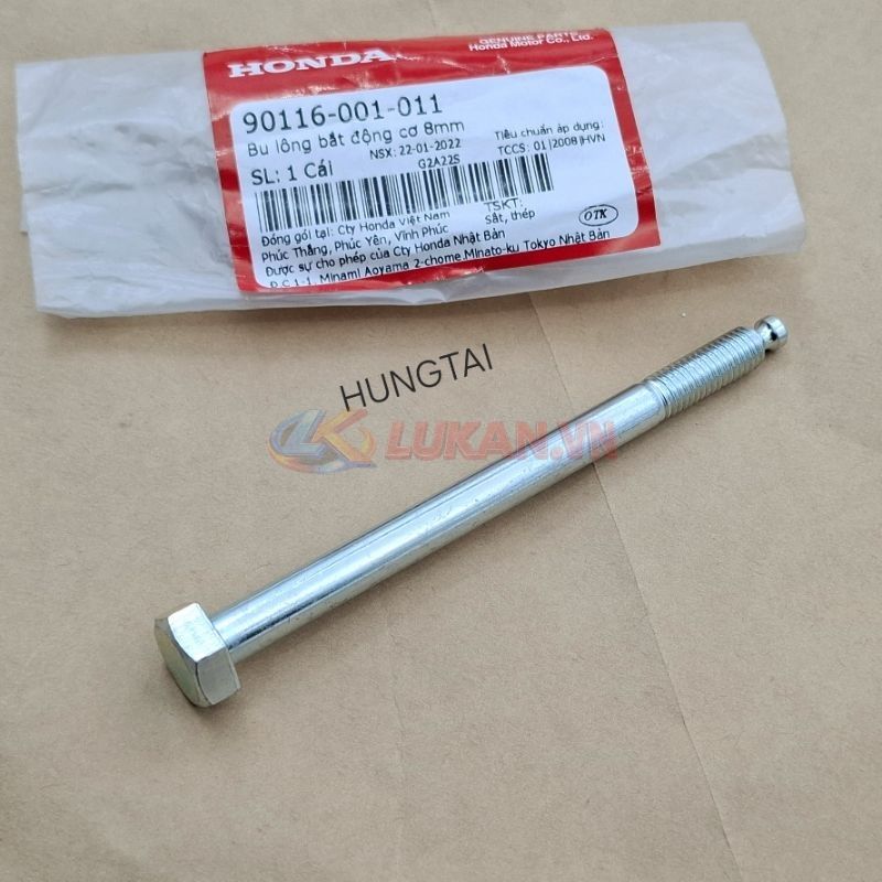 Ốc, bu lông trục cốt treo máy trên xe DREAM zin Honda 90116-001-011 - Ảnh 3