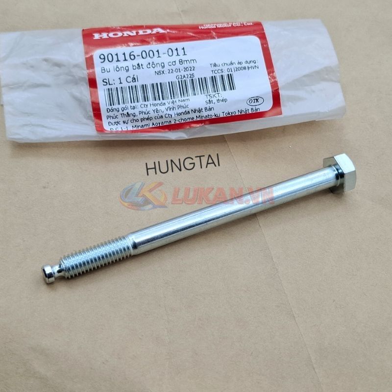 Ốc, bu lông trục cốt treo máy trên xe DREAM zin Honda 90116-001-011 - Ảnh 4