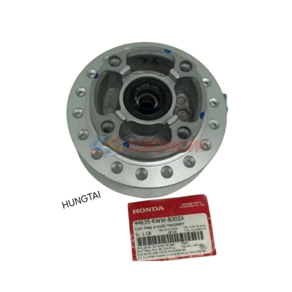 Đùm moay ơ, bánh trước đĩa WAVE S110, RSX, FUTURE 125... zin Honda 44635-KWW-B30ZA - Ảnh 2
