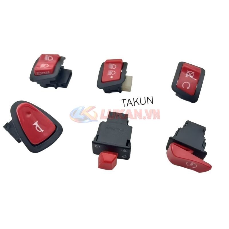 Bộ nút bật công tắc đỏ WAVE S110, RSX, FUTURE 125, WINNER.... - Ảnh 2