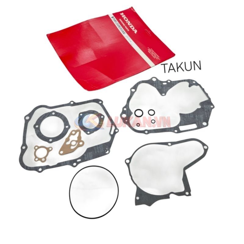 Bộ gioăng, ron lốc máy giữa xe DREAM, WAVE.... Đen zin Honda - Ảnh 3