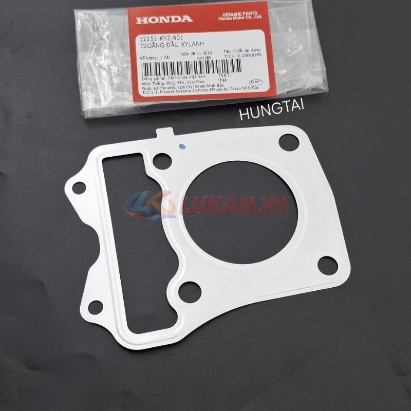 Gioăng, ron đầu bò quylat FUTURE MẬP, LED 125 Fi.... zin Honda 12251-KYZ-901, 12251-K73-T61 - Ảnh 2