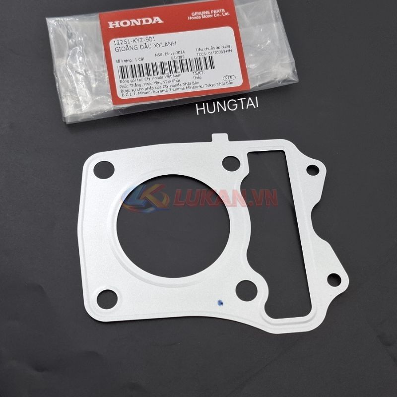 Gioăng, ron đầu bò quylat FUTURE MẬP, LED 125 Fi.... zin Honda 12251-KYZ-901, 12251-K73-T61 - Ảnh 3