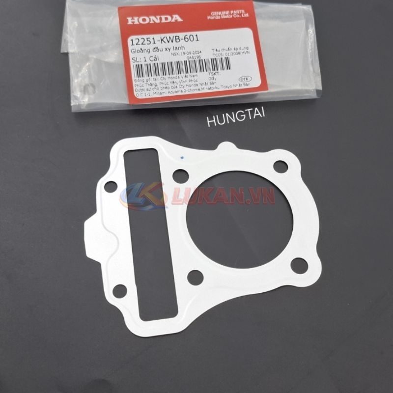 Gioăng, ron đầu bò quylat WAVE S110, RSX, BLADE, A110... trắng zin Honda 12251-KWB-601