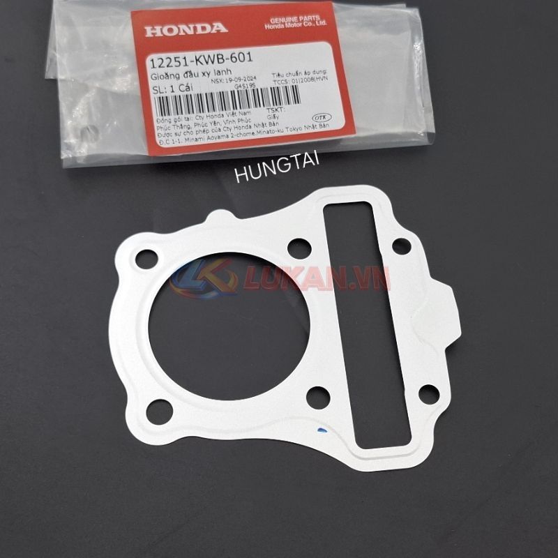 Gioăng, ron đầu bò quylat WAVE S110, RSX, BLADE, A110... trắng zin Honda 12251-KWB-601 - Ảnh 2