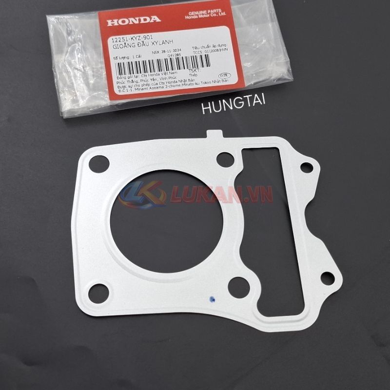 Gioăng, ron đầu bò quylat FUTURE MẬP, LED 125 Fi.... zin Honda 12251-KYZ-901, 12251-K73-T61 - Ảnh 4