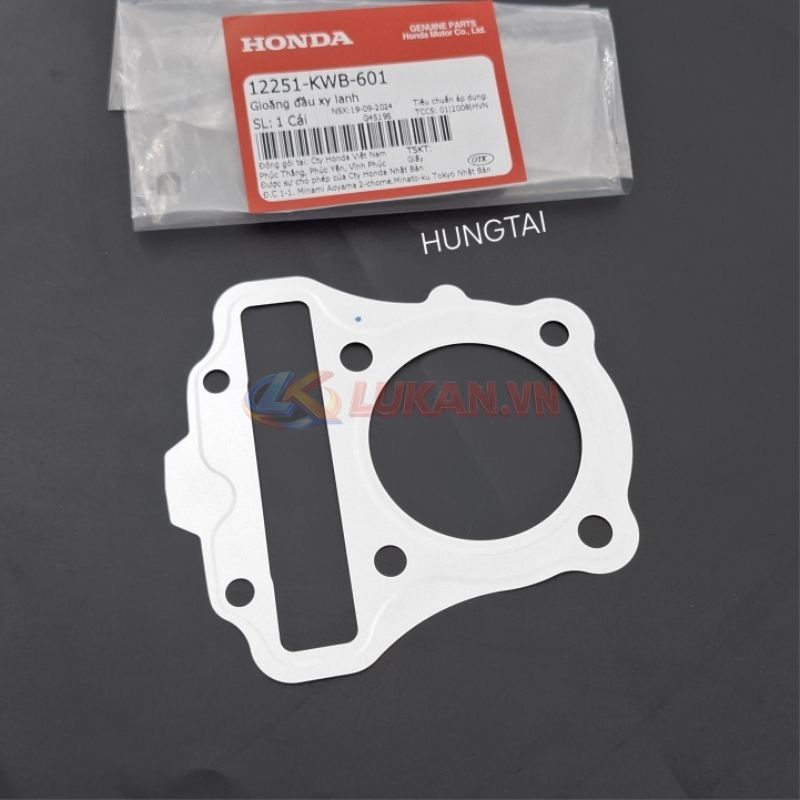 Gioăng, ron đầu bò quylat WAVE S110, RSX, BLADE, A110... trắng zin Honda 12251-KWB-601 - Ảnh 4