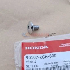 Ốc vít xi trắng nhựa dàn áo WAVE, FUTURE.... 6x12 zin Honda 90107-KGH-600