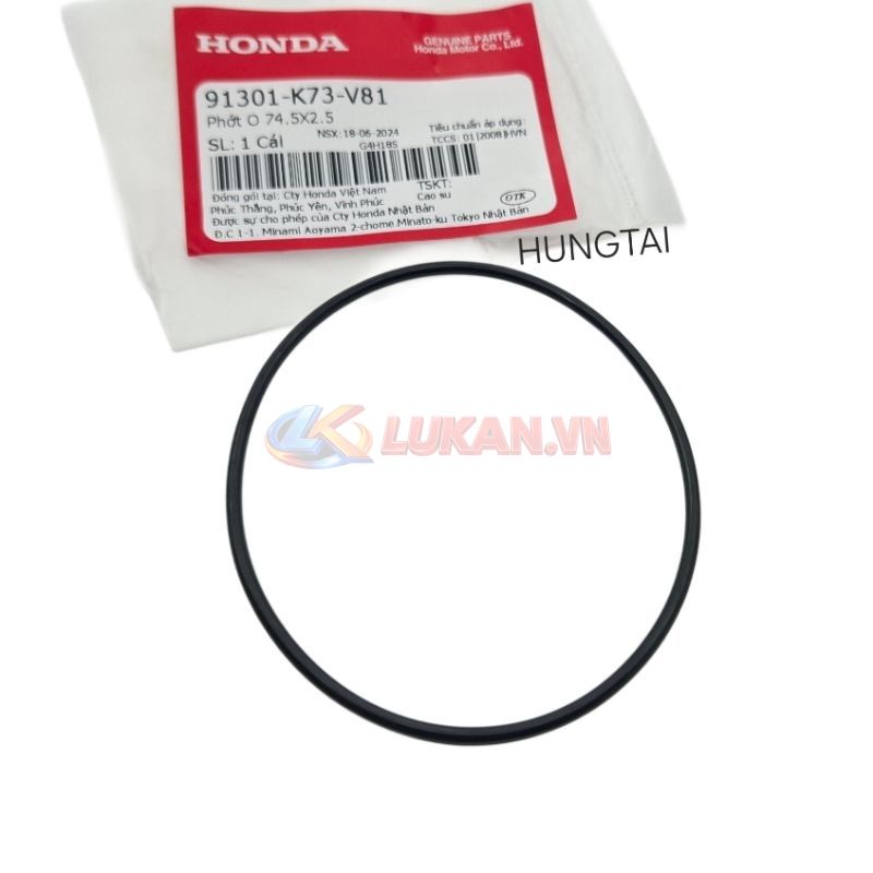 Gioăng, ron sin nắp cam tròn quylat FUTURE MẬP, LED 125.... zin 91301-K73-V81 - Ảnh 2