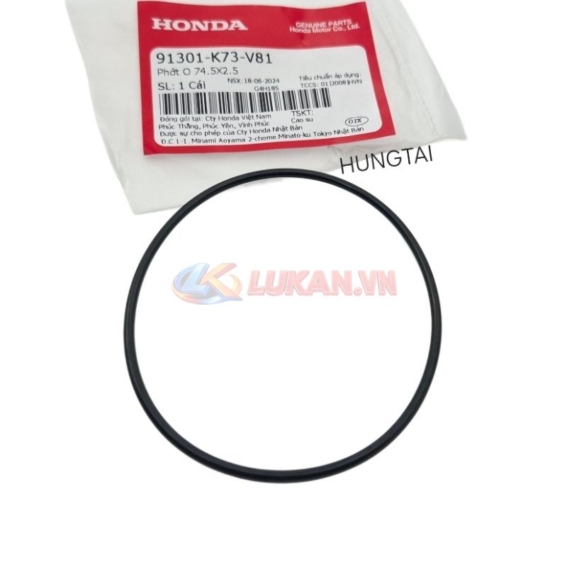 Gioăng, ron sin nắp cam tròn quylat FUTURE MẬP, LED 125.... zin 91301-K73-V81 - Ảnh 3