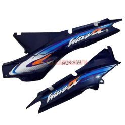 Cặp nhựa ốp vỏ thân sườn WAVE ALPHA đời đầu Xanh mực zin Honda