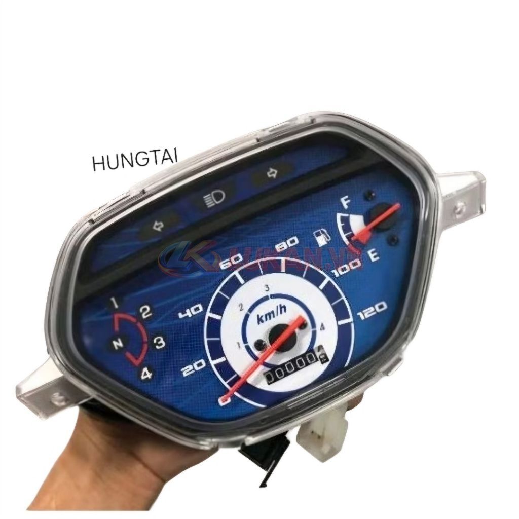 Cụm đồng hồ công tơ mét xe WAVE Thái 2004 nền xanh zin Honda 37200-KTL-901 - Ảnh 3