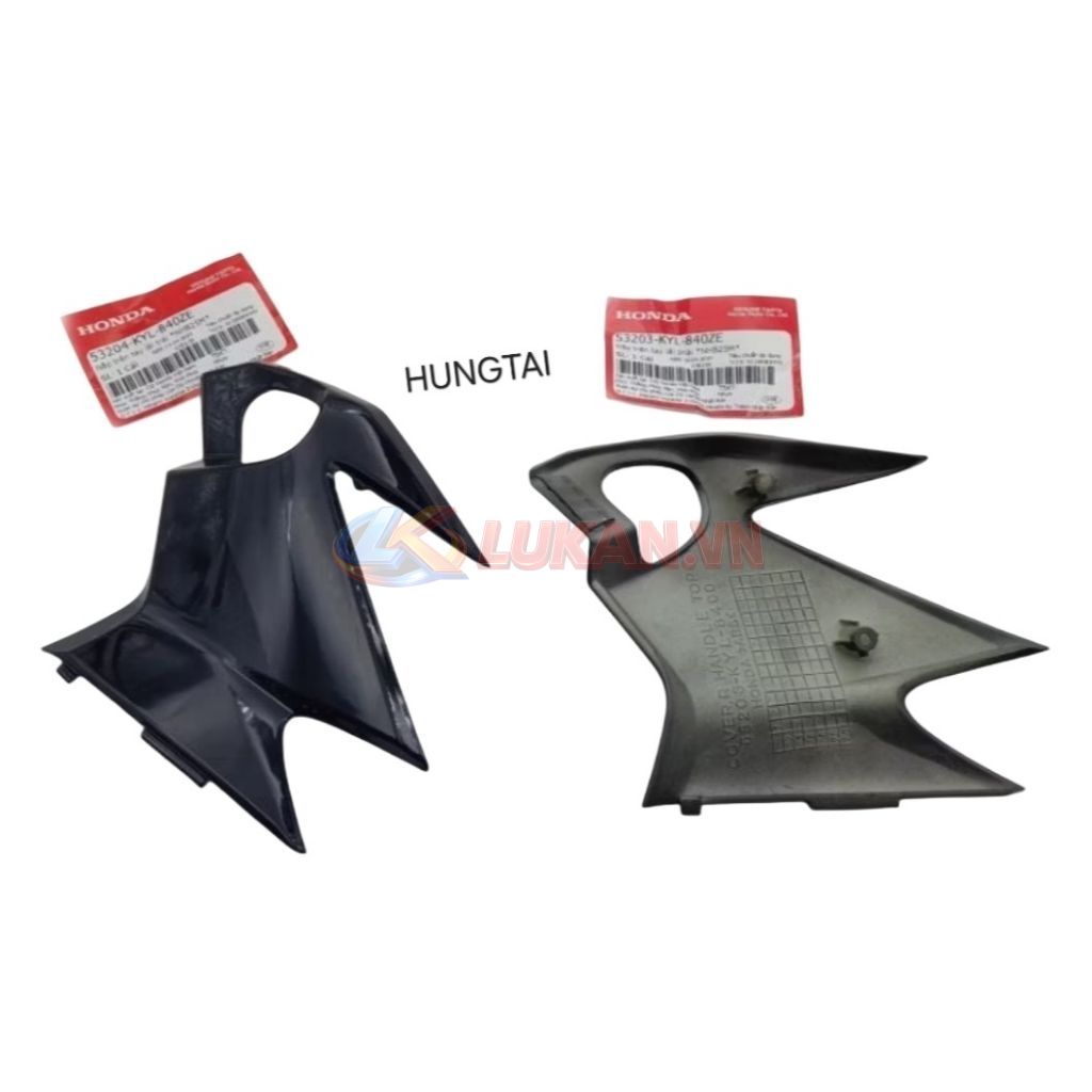 Cặp nắp nhựa, ốp võ đầu tay lái FUTURE X 125 Đen zin Honda 53204-KYL-840ZE, 53203-KYL-840ZE - Ảnh 2