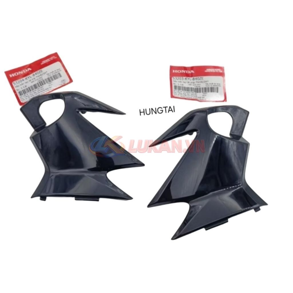 Cặp nắp nhựa, ốp võ đầu tay lái FUTURE X 125 Đen zin Honda 53204-KYL-840ZE, 53203-KYL-840ZE - Ảnh 4