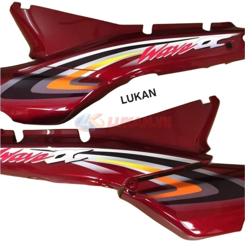 Cặp nhựa ốp vỏ thân sườn, áo WAVE ALPHA đời đầu Nâu zin Honda - Ảnh 3