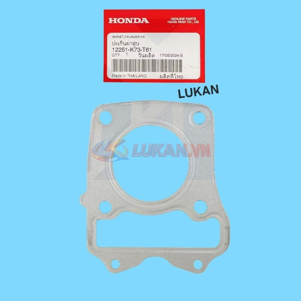 Gioăng, ron đầu bò quylat FUTURE MẬP, LED 125 Fi.... zin Honda 12251-KYZ-901, 12251-K73-T61 - Ảnh 5