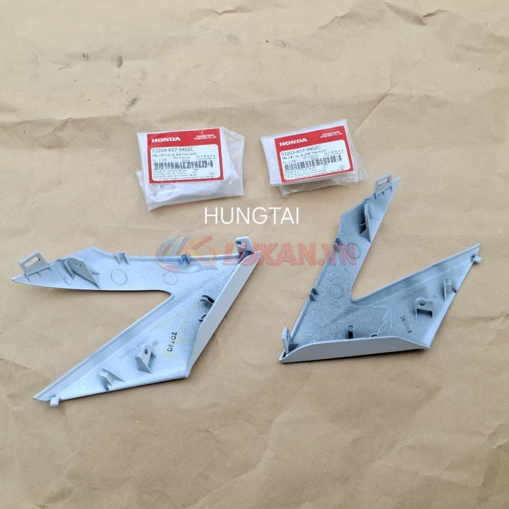 Cặp nhựa ốp vỏ đầu đèn trước WAVE RSX 2012 Trắng siêu nhân zin 53203-K07-940ZC, 53204-K07-940ZC - Ảnh 3