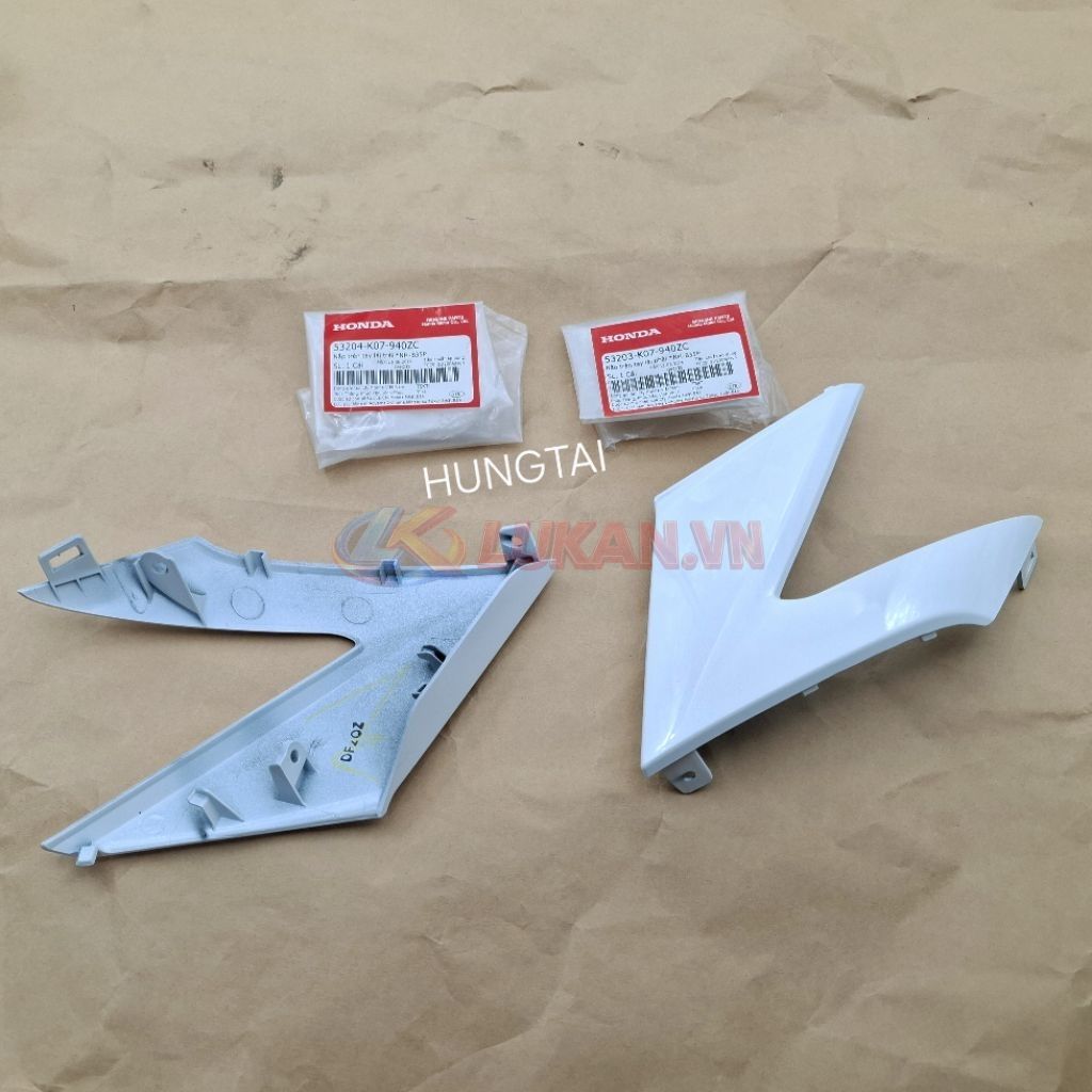 Cặp nhựa ốp vỏ đầu đèn trước WAVE RSX 2012 Trắng siêu nhân zin 53203-K07-940ZC, 53204-K07-940ZC - Ảnh 5