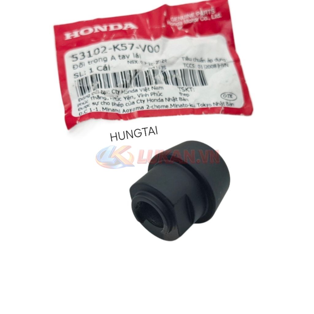Gù đầu bao tay lái, đối trọng WAVE BLADE, ALPHA 110... zin 53102-K57-V00 - Ảnh 3