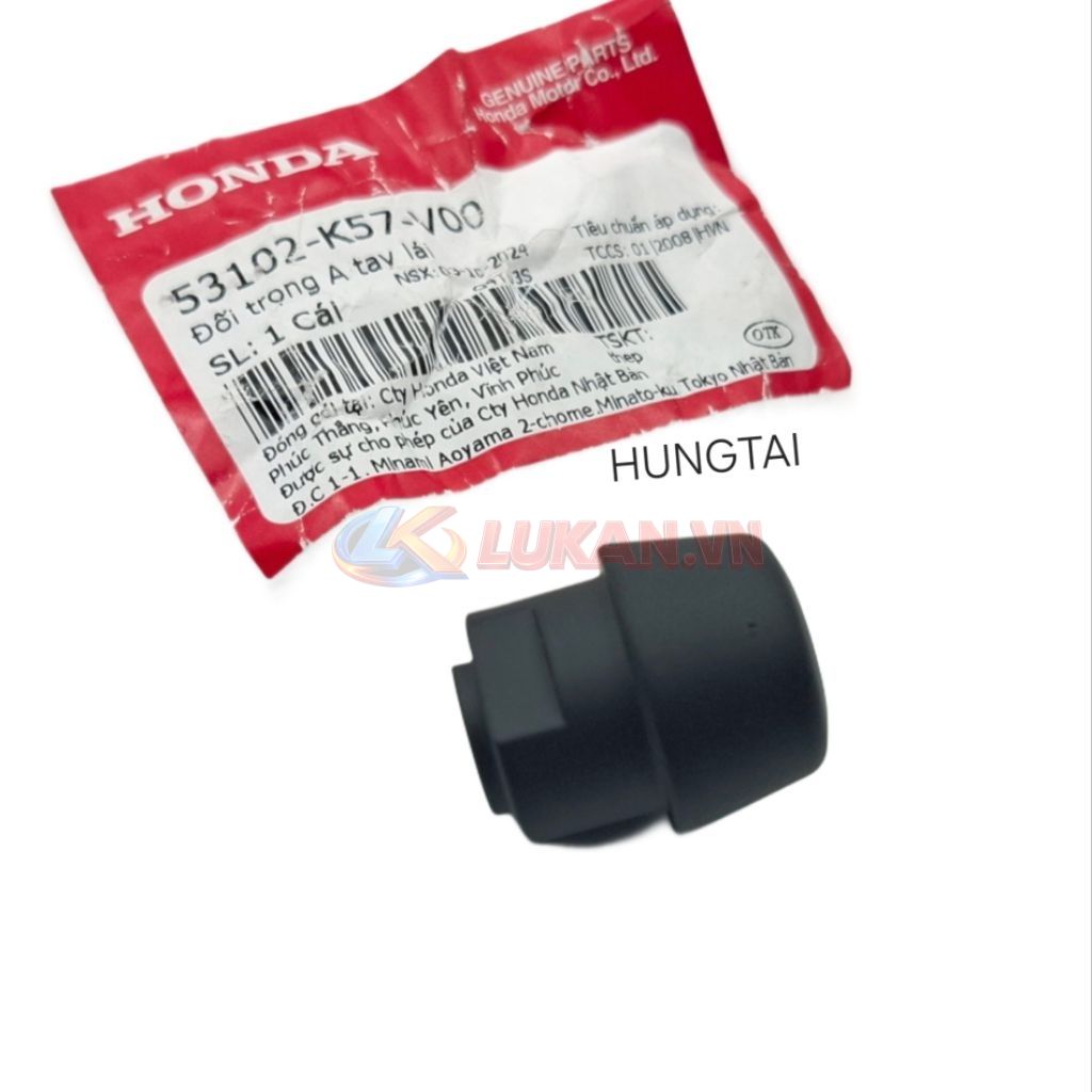 Gù đầu bao tay lái, đối trọng WAVE BLADE, ALPHA 110... zin 53102-K57-V00 - Ảnh 4