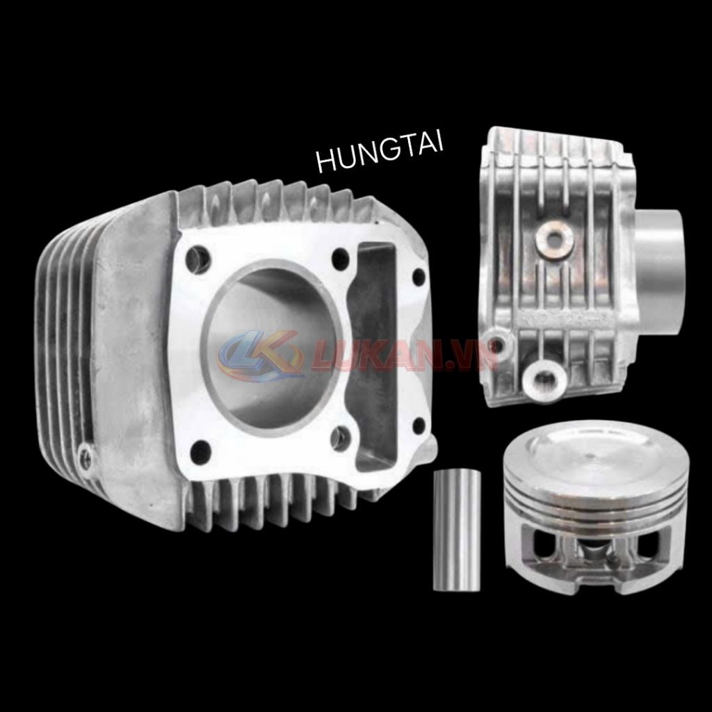 Bộ lòng hơi, xi lanh trái 60mm xe FUTURE MẬP, LED 125... luôn piston bạc - Ảnh 3