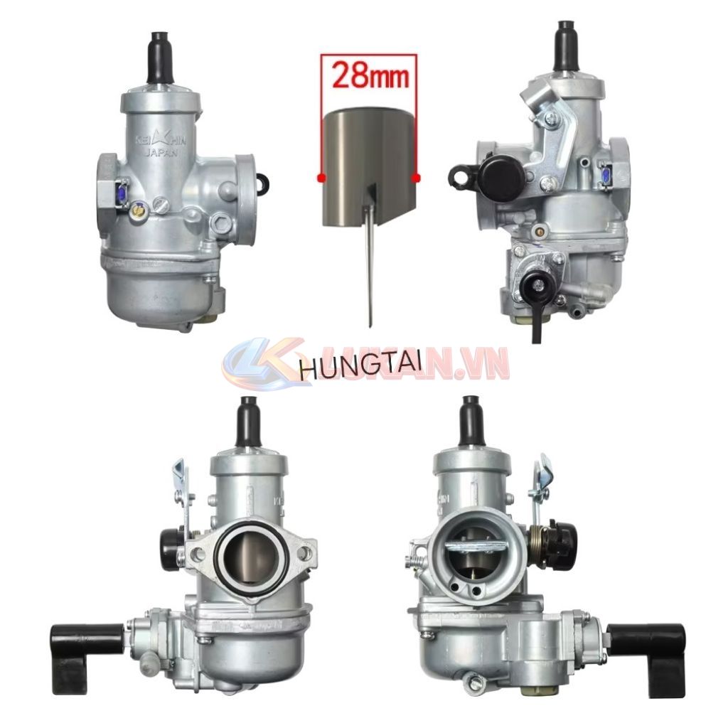 Bình xăng con, chế hòa khí 150, 175cc DREAM, WAVE, CUB.... trái ga 24, 28mm - Ảnh 5