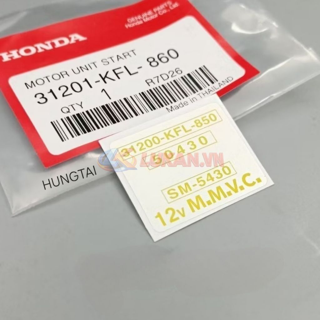 Tem thông số củ motor đề khởi động xe FUTURE 1 đời đầu zin 31200-KFL-850 - Ảnh 3