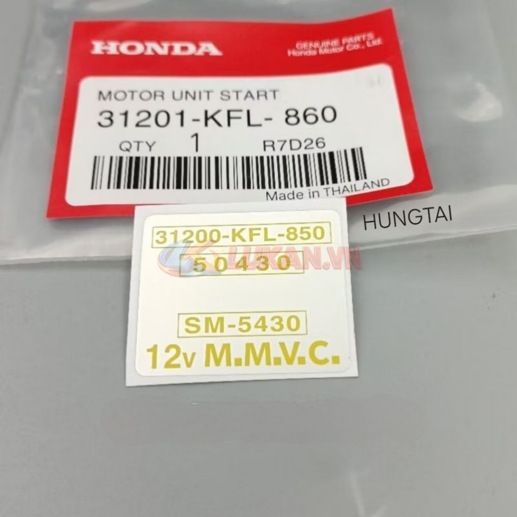 Tem thông số củ motor đề khởi động xe FUTURE 1 đời đầu zin 31200-KFL-850 - Ảnh 4