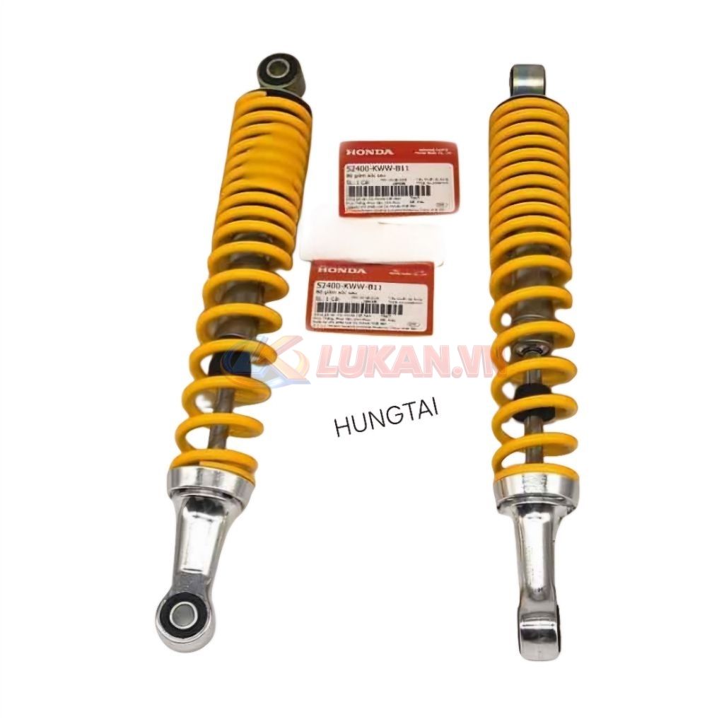 Cặp phuộc nhún, giảm sóc sau WAVE S110, RSX, RS... Vàng zin Honda 57400-KWW-B11 - Ảnh 3