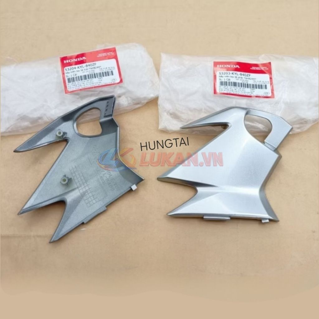 Cặp nhựa ốp vỏ đầu đèn trước tay lái FUTURE X 125... Bạc zin Honda 53204-KYL-840ZF, 53203-KYL-840ZF - Ảnh 4
