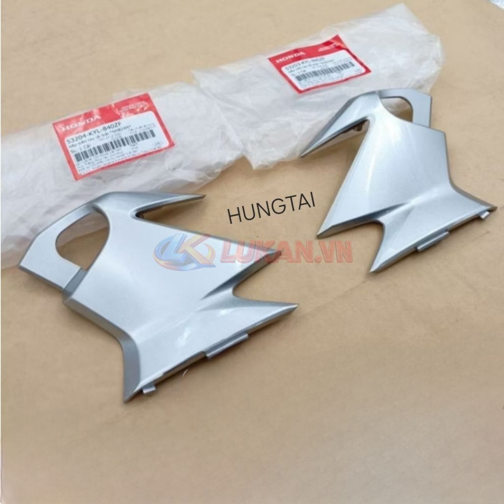 Cặp nhựa ốp vỏ đầu đèn trước tay lái FUTURE X 125... Bạc zin Honda 53204-KYL-840ZF, 53203-KYL-840ZF - Ảnh 2