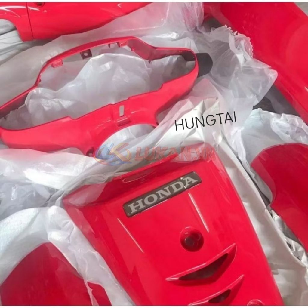 Bộ nhựa dàn áo, vỏ xe WAVE ALPHA đời đầu Đỏ đô cờ zin Honda - Ảnh 2