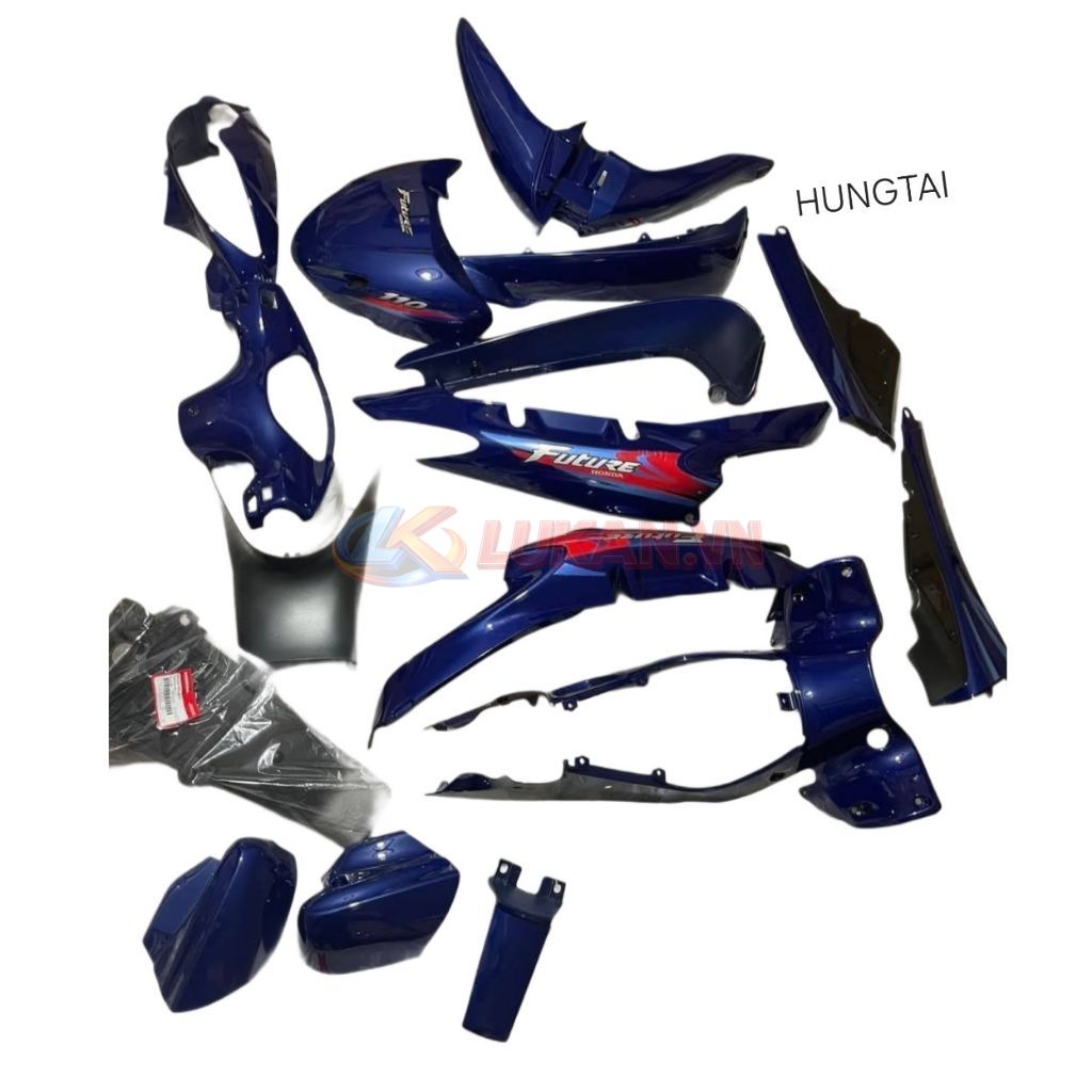 Bộ nhựa dàn áo, vỏ xe FUTURE 1 đời đầu Xanh mực zin Honda - Ảnh 3