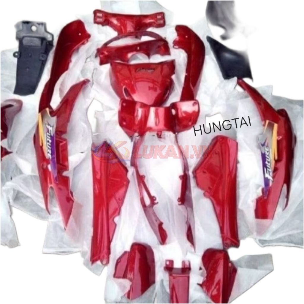 Bộ nhựa dàn áo, vỏ xe FUTURE 1 đời đầu Đỏ bóng zin Honda - Ảnh 3