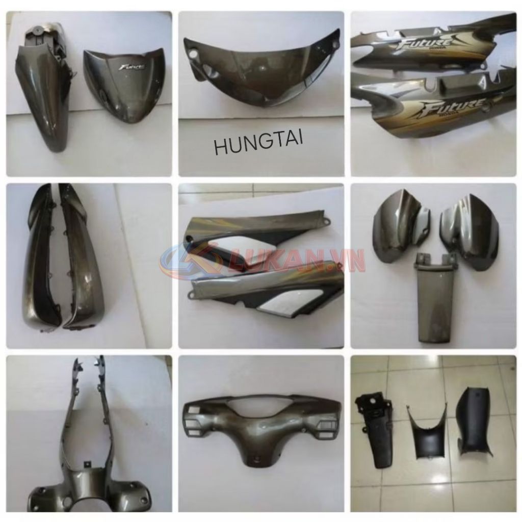 Bộ nhựa dàn áo, vỏ xe FUTURE 1 đời đầu Xám chuột zin Honda - Ảnh 3