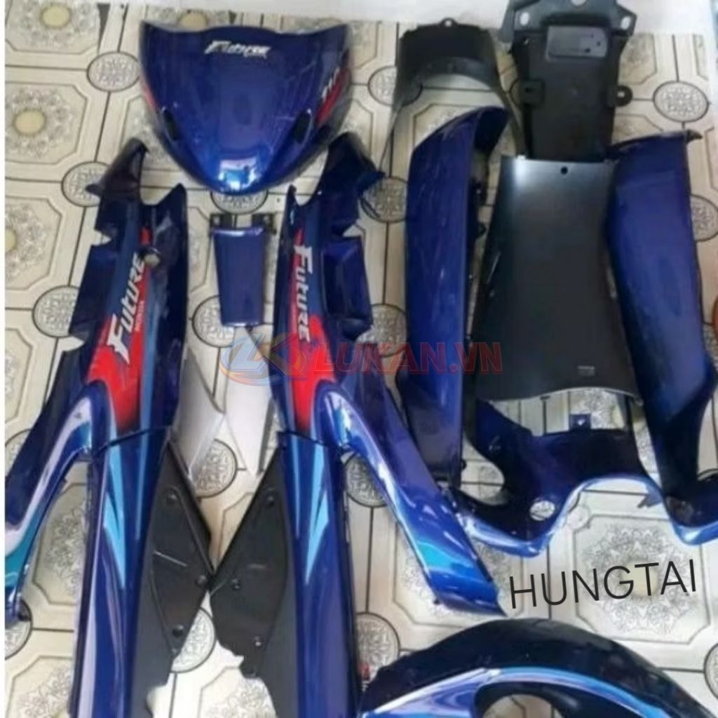 Bộ nhựa dàn áo, vỏ xe FUTURE 1 đời đầu Xanh mực zin Honda - Ảnh 4