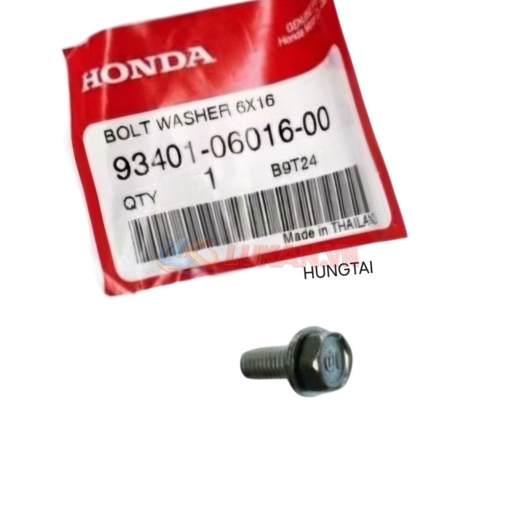 Ốc, bu lông thùng bình xăng lớn xe DREAM zin Honda Thái 6x16 93401-06016-00 - Ảnh 3