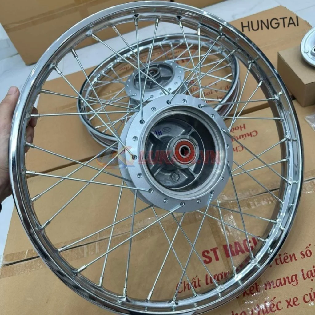 Bộ bánh căm đùm niềng Super DREAM, WAVE ALPHA đời đầu... vành zin Honda - Ảnh 3