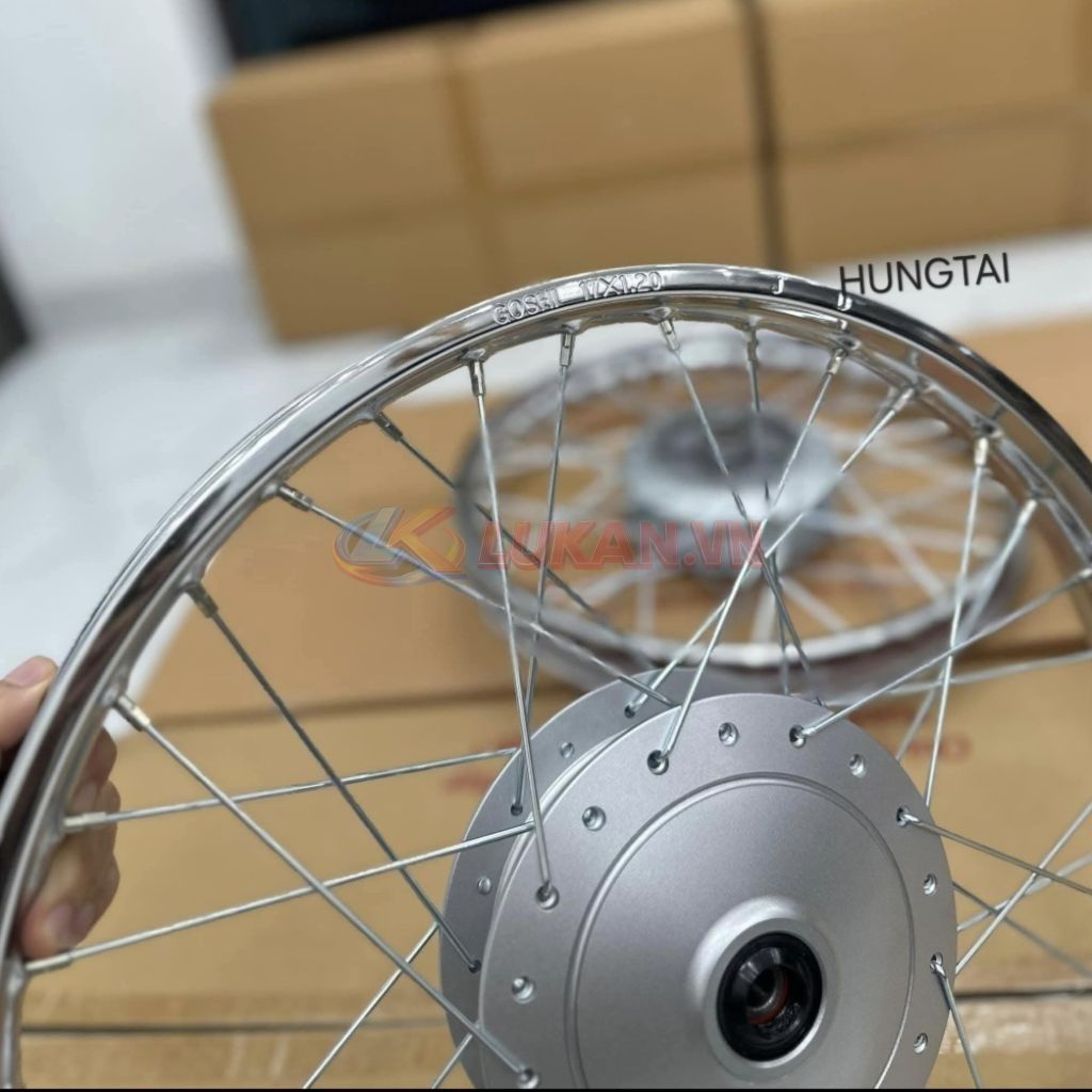 Bộ bánh căm đùm niềng Super DREAM, WAVE ALPHA đời đầu... vành zin Honda - Ảnh 5