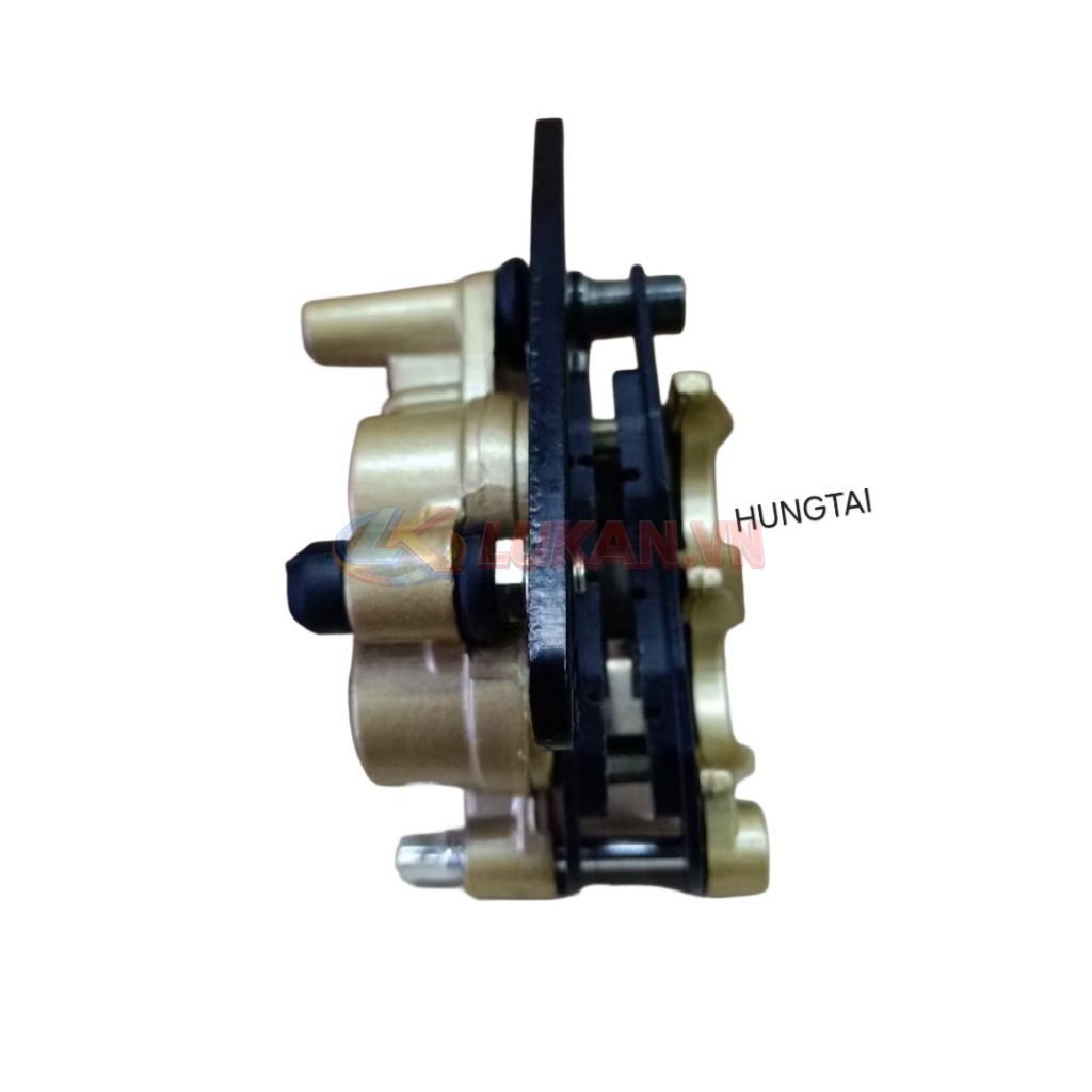 Cụm heo dầu, thắng phanh đĩa trước FUTURE 2, NEO, X 125.... 2 pist vàng - Ảnh 3