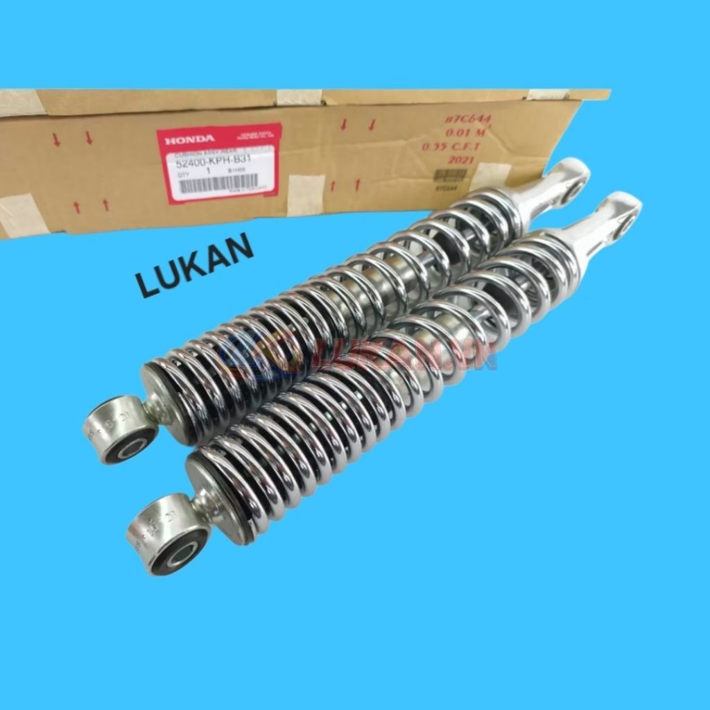Cặp phuộc nhún, giảm sóc sau FUTURE 2, NEO, X 125... xi trắng zin Honda 52400-KVL-931, 52400-KPH-B31 - Ảnh 4