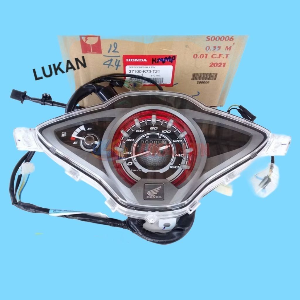 Cụm đồng hồ, công tơ mét FUTURE MẬP, LED, WAVE 125... viền Đỏ zin 37100-K73-T31