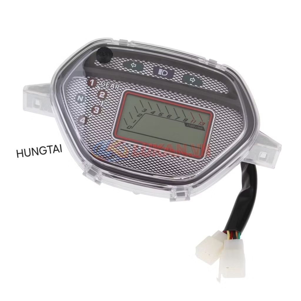 Cụm đồng hồ điện tử xe WAVE Thái, ALPHA, ZX.... công tơ mét mẫu củ - Ảnh 6