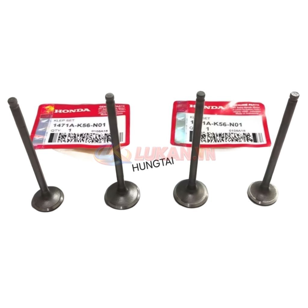 Bộ 4 cây xupap đầu quylat xe WINNER, SONIC, CBR 150.... zin 147A1-K56-N01, 147A1-K56-900 - Ảnh 2
