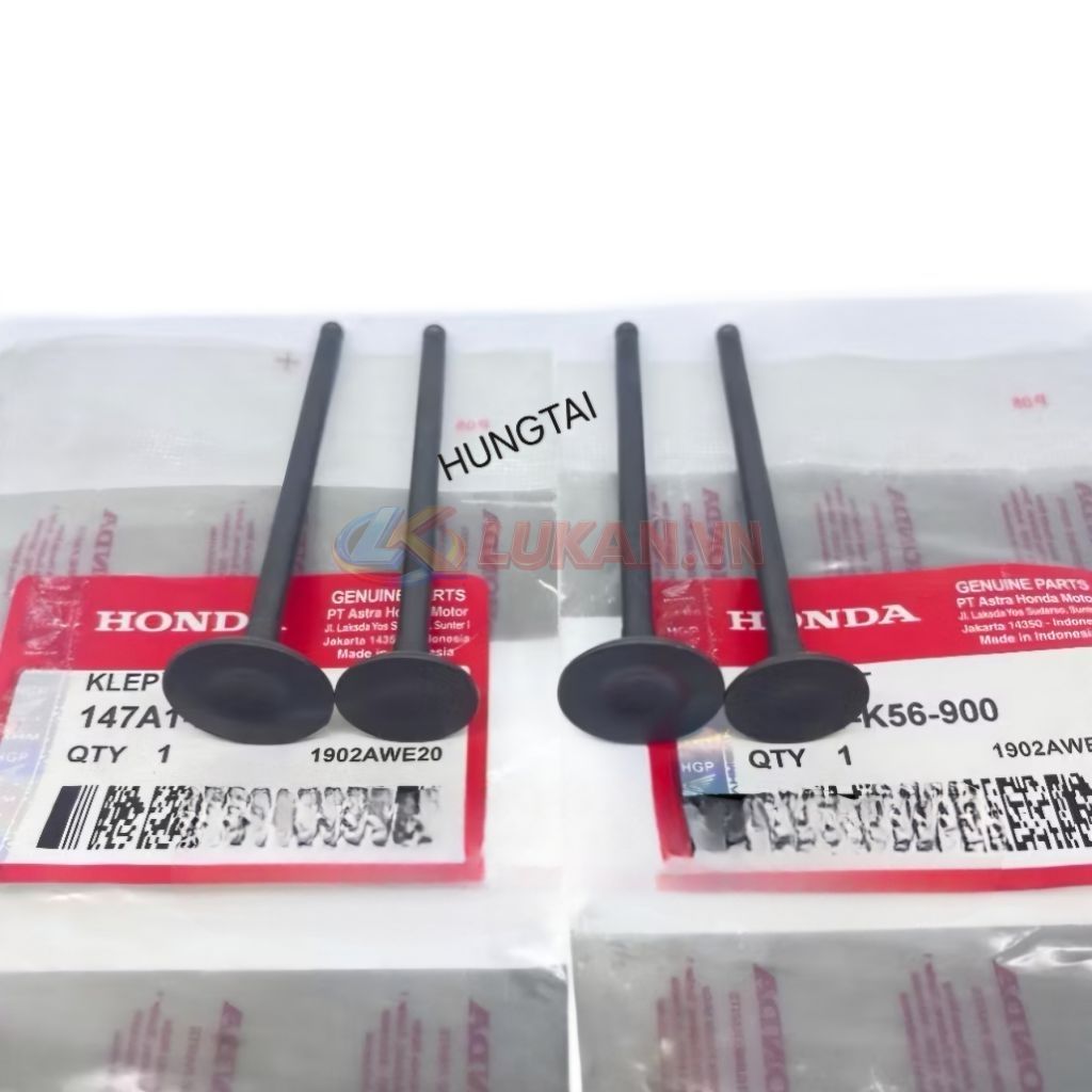 Bộ 4 cây xupap đầu quylat xe WINNER, SONIC, CBR 150.... zin 147A1-K56-N01, 147A1-K56-900 - Ảnh 3