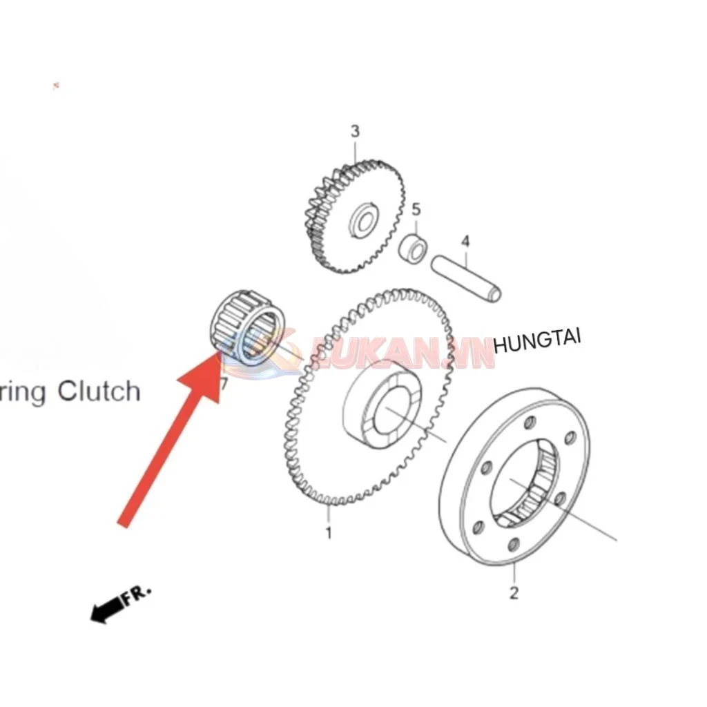 Đạn bi đũa, rế nhông đề khởi động WAVE S110, RSX, BLADE, A110..... zin 21x27x18, 91011-KWW-741 - Ảnh 4