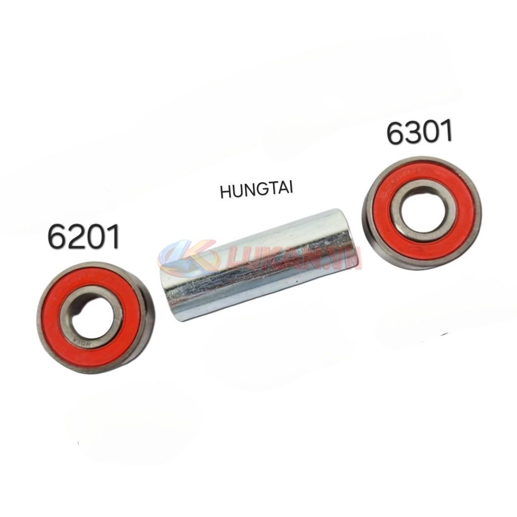 2 vòng bi đùm bánh sau, ống canh WAVE A, RS, S110, RSX, FUTURE 125.....6201, 6301