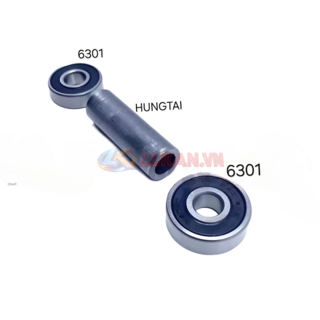 2 Vòng bi, bạc đạn đùm bánh sau DREAM, WAVE, FUTURE 1... 6301 ống cách - Ảnh 2