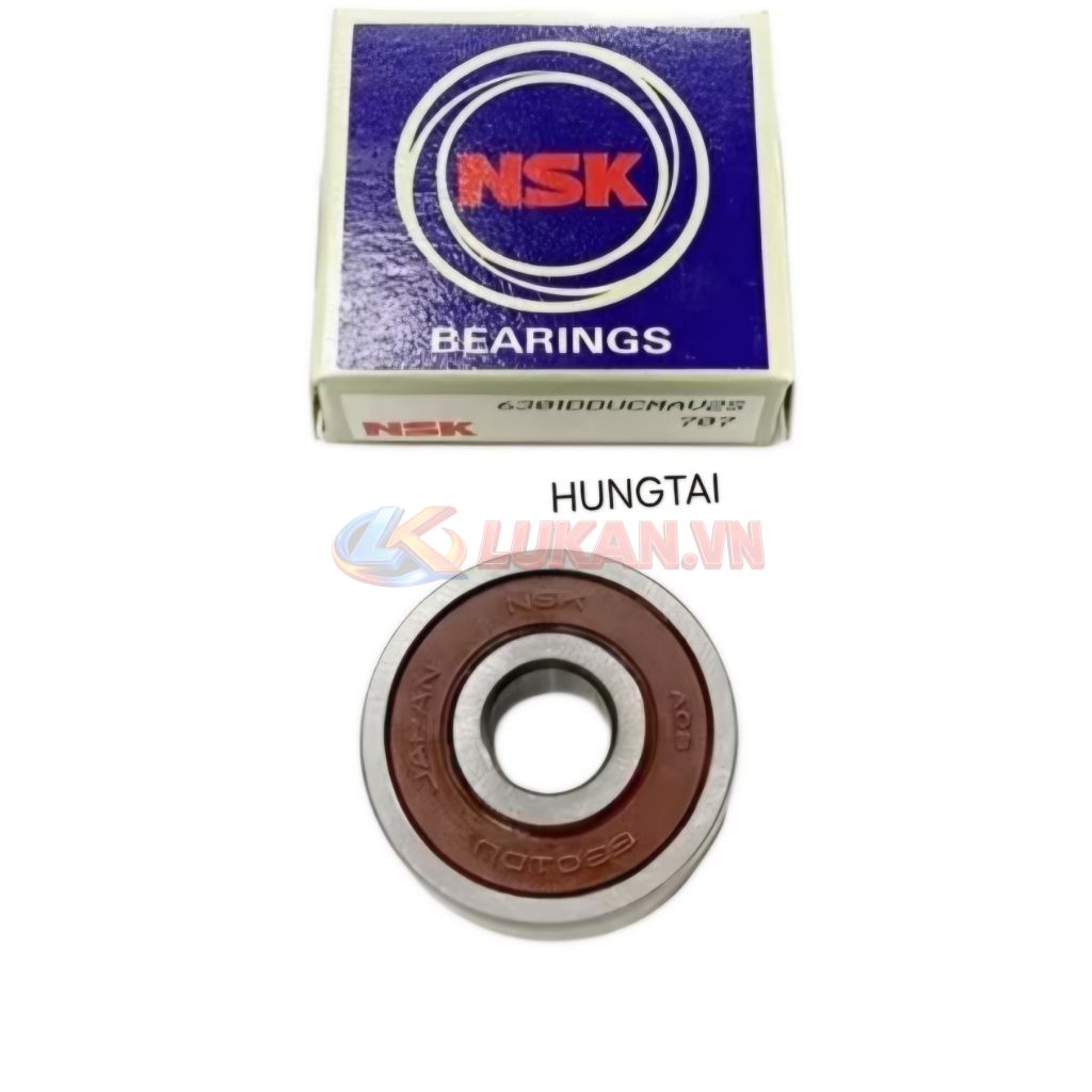 Vòng bi, bạc đạn đùm bánh xe DREAM, WAVE, FUTURE, WINNER.... 6301 NSK - Ảnh 3