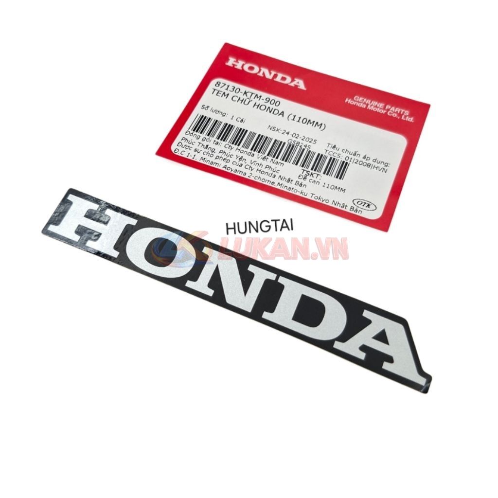 Tem Honda dán nhựa bửng yếm trong xe FUTURE 2 125... zin 87103-KTM-900 - Ảnh 2